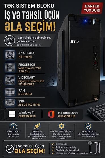 ssd disc: Tək sistem bloku BARTER YOXDUR! İŞ və TƏHSİL üçün. işləməyində heç — 1