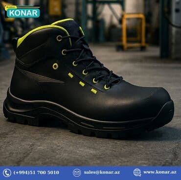 botinkalar, çəkmələr: Qara rəngli, Konar firmasına məxsus iş çəkmələri. Sarı rəngli — 1