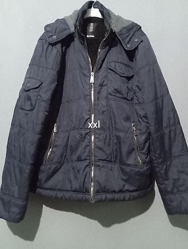 kurtka kiwi: Kişi qış gödəkçəsi – XXL ölçü - Rəng: tünd göy/qara ton - Material — 1