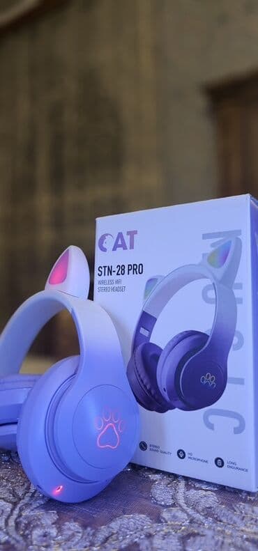 купить алису в баку: Simsiz (Bluetooth) Qulaqcıqlar, rəng - Çəhrayı — 1