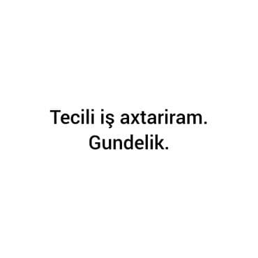 Taksi, logistika, çatdırılma: Xidmət: Gündəlik iş axtarışı Məzmun: - Gündəlik ödənişli işlər üçün — 1