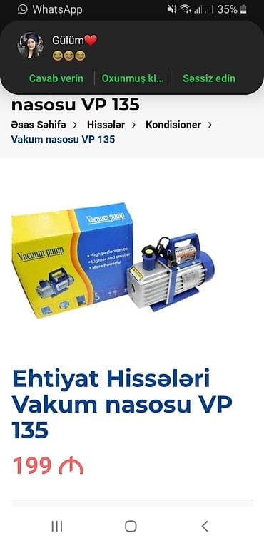 Vakum nasosu VP135 (Bekate) - Model: VP135 – güclü kompressor tipli — 1