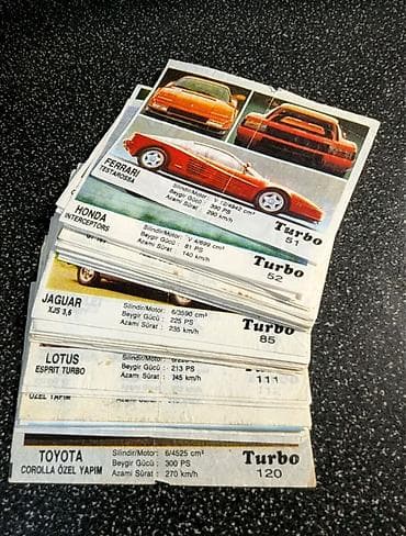 турбо аз мерседес: Turbo qara seriya 51-120. Turbo saqqız kolleksiya kartları – avtomobil — 1