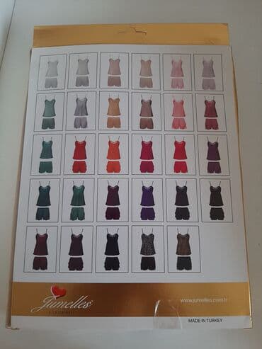 kiqurum qadın pijamaları: Bu pijama dəsti elastik qayışlı top və şortdan ibarətdir. Yüngül — 2