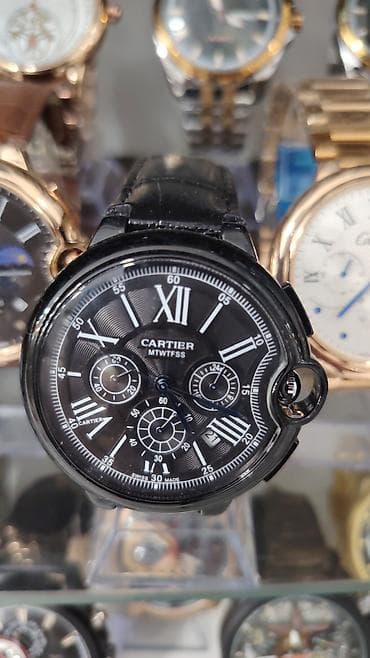 Наручные часы: Cartier kişi qol saatları – klassik Roma rəqəmləri və xronoqraf — 10