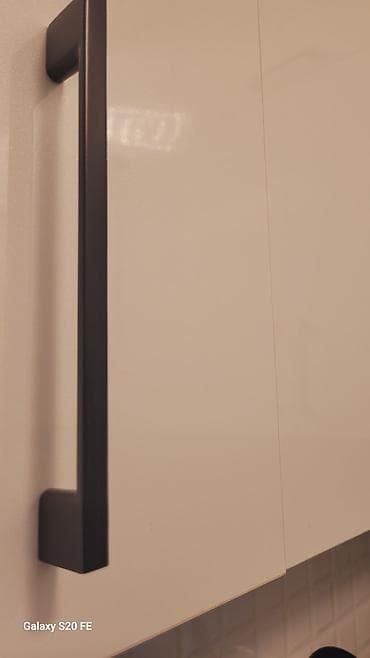 metbext dolabi: Mətbəx şkafı qapağı və tutacağı - Rəng: parlaq ağ (laklı effekt) - — 2