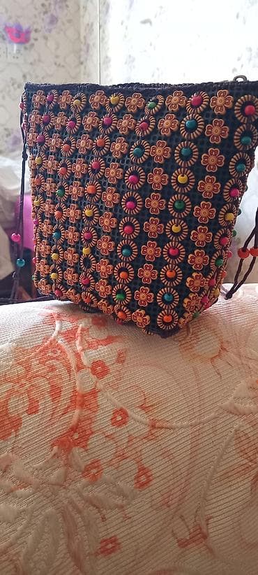 сумка из бусин своими руками: Etno tərzli əl işi çanta - Material: hörgü əsas üzərində ağac/kokaş — 2