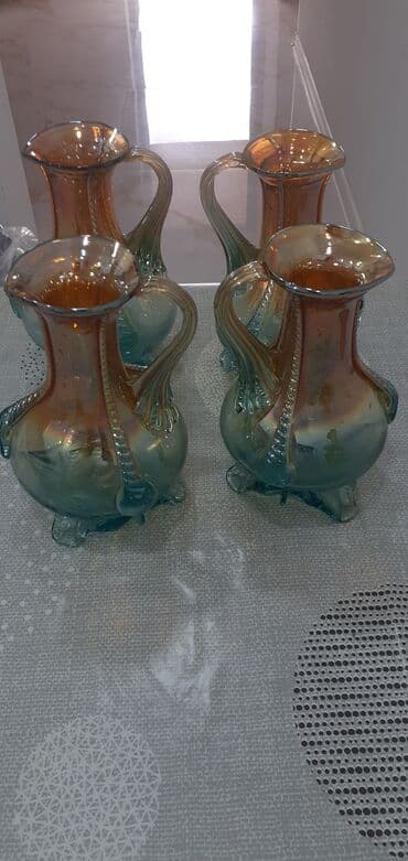 Baş geyimləri: Ваза из богемского стекла.Высота-32см.Bagem şüşəli — 5