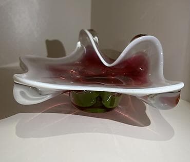 gil qablar: Murano üslubda dekorativ şüşə qab - Material: əl işi qalın, ağır şüşə — 3