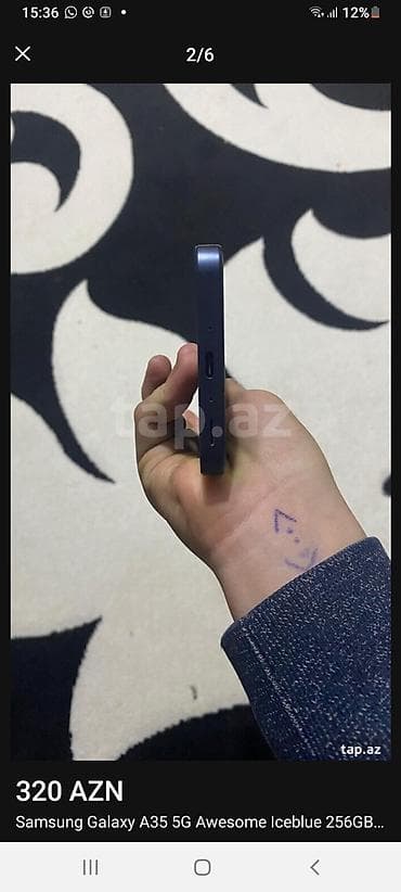 samsung a7 2019: Samsung Galaxy A35, 256 GB, rəng - Mavi — 3