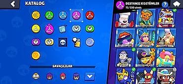 qızıl eşyaları: Brawl Stars hesabı – yüksək səviyyəli profil - Kupa yolu: 37.484 - — 6