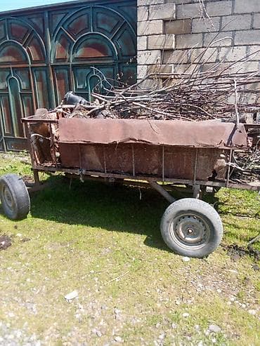 minik masinlari: Ikioxlu, təkərli qoşqu arabası - Material: tam metal karkas və metal — 3