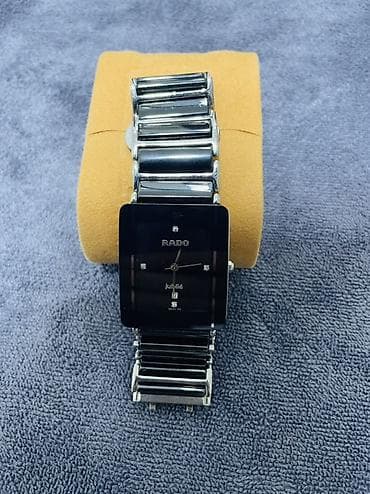 gumus braslet: RADO Jubile kişi qol saatı - Korpus: kvadrat formalı qara — 3