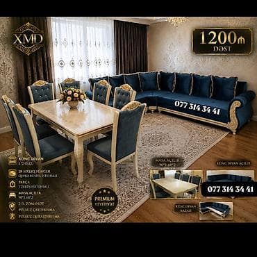 stullar ev ucun: Klassik üslubda qonaq otağı dəstləri – Premium keyfiyyət Variantlar — 3