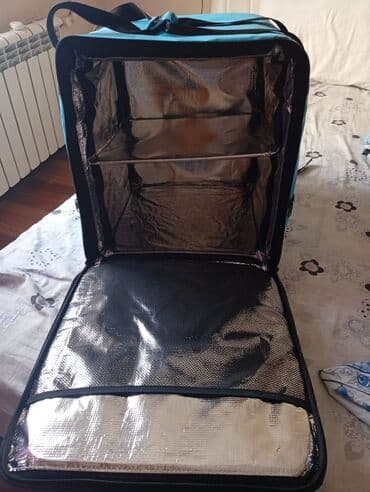 restoran avadanliq: Wolt termo çatdırılma çantası - Rəng: mavi, ön hissədə “Wolt” loqosu — 4