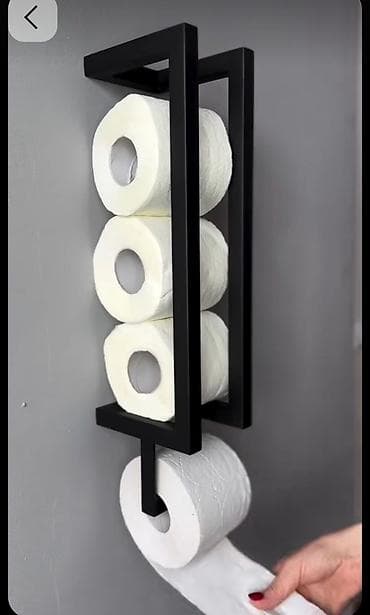 Tavan: Minimalist divar tipli tualet kağızı tutacağı və saxlayıcısı - — 1