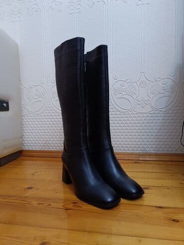 çəkmə: Çəkmə, Ölçü: 38, rəng - Qara, Yeni — 1