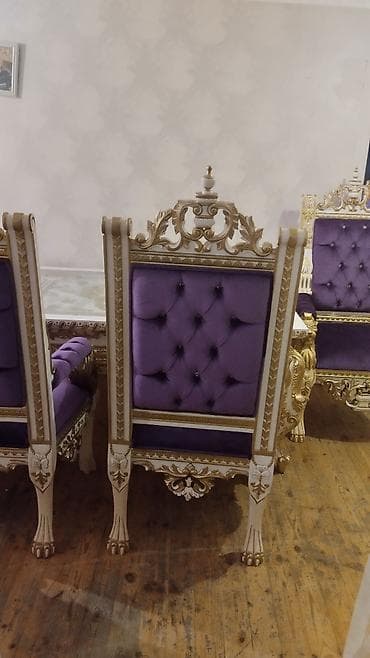 isdolar: Qonaq otağı üçün, Açılmayan, Dördbucaq masa, 8 stul — 6