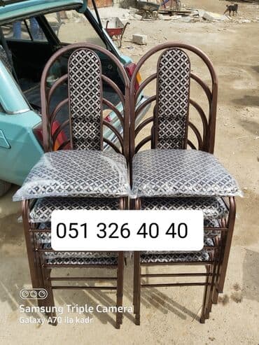 Masa və oturacaq dəstləri: Qonaq otağı üçün, Yeni, Açılan, Kvadrat masa, 2 stul — 30