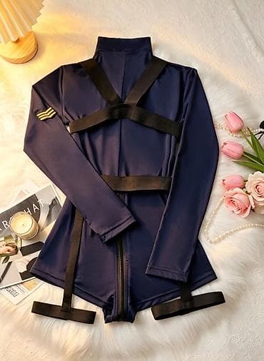 Qadınlar üçün “Police” temalı kostyum seti Təsvir: - Tünd göy rəngli — 2