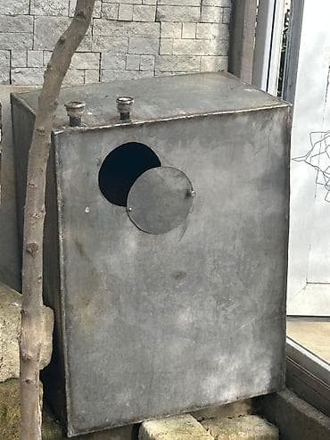 бак из нержавейки: Paslanmayan poladdan hazırlanmış kvadrat formalı metal çən. uzunluq — 2
