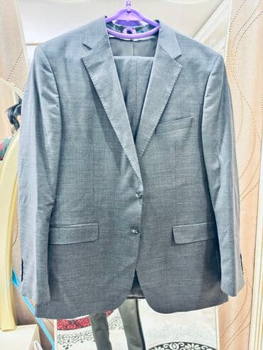 джинсовые мужские костюмы: Мужской костюм, Демисезон, Kiğılı, 3XL, цвет - Серый — 1