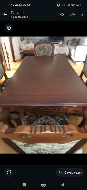 stol bezemek qaydalari: Son yeri 450 - Dəst: 1 ədəd düzbucaqlı masa + 6 ədəd stul - Material — 3