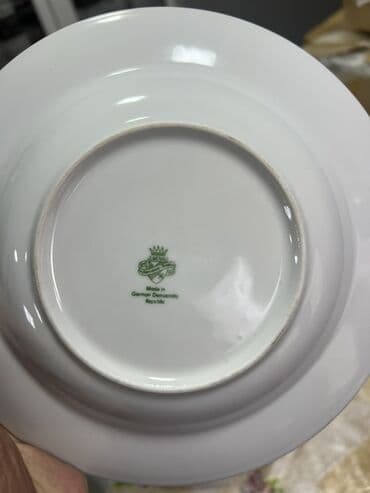 vesiqe qablari: Обеденный набор, цвет - Зеленый, Фарфор, Германия — 2