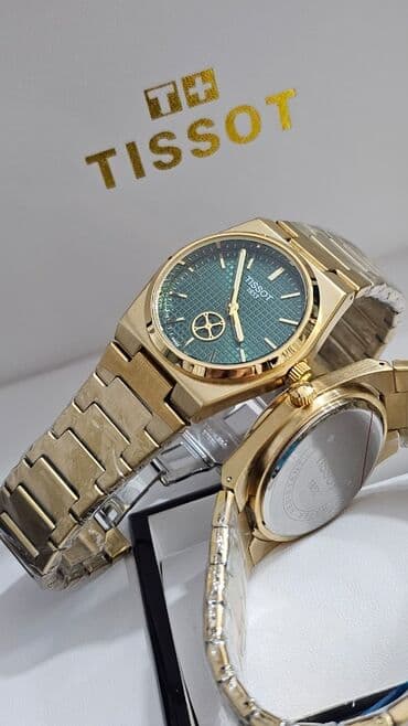 Kişi ayaqqabıları: Yeni, Qol saatı, Tissot, rəng - Qızılı — 2