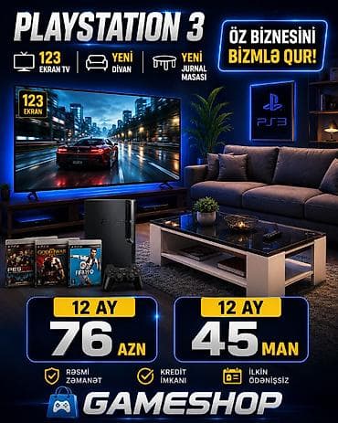 icarə playstation: PlayStation 3 oyun seti – GAMESHOP Paket məzmunu: - PlayStation 3 — 1