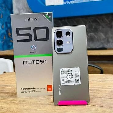 borofone be28 plus: Infinix Note 50, 256 GB, rəng - Gümüşü, Simsiz şarj — 1