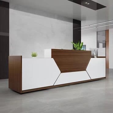 стол для ресепшн: Müasir resepsiyon/qarşılama masası - Dizayn: Minimalist və futuristik — 3