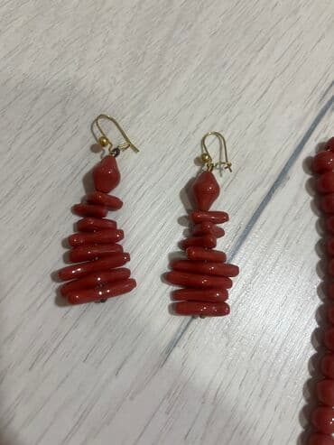 бусы из натурального камня: Бусы и сережки коралловые.СССР.Куплены 40 лет назад в 1980 годах — 3