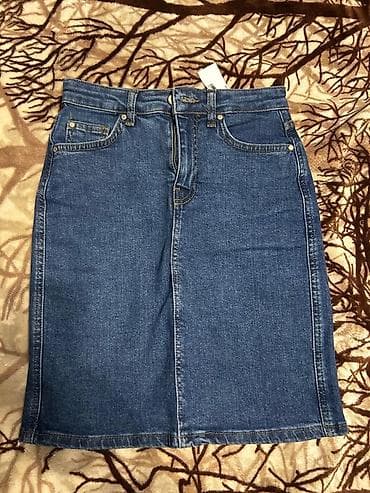 Midi Ətək, Mavi, Cins, S