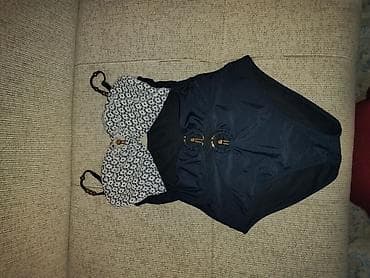 Çimərlik geyimləri: Qadın bəzəkliyinə malik birhissəli mayo - Rəng: üst hissə ağ-qaralı — 1