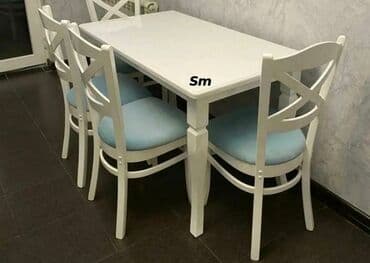 stol stul sumqayit: Mətbəx üçün, Yeni, Açılmayan, Dördbucaq masa, 4 stul — 5