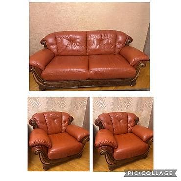 G2Tecili Satlir 900 azn . Deri divan 2 kreslo ela veziyyetde Unvan