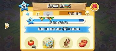 ev sicanı: Satılır: Hay Day oyun hesabı - Səviyyə: 29 (30-cu səviyyəyə az qalıb) — 2