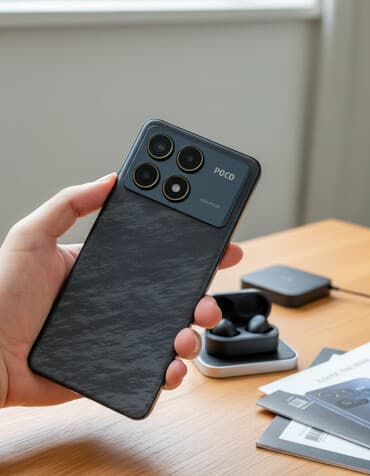 taxta biti nece mehv etmek olar: Poco F6 Pro, 512 GB, rəng - Boz, Barmaq izi — 2