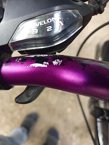 velo disk: Velone dağ/şəhər velosipedi – bənövşəyi-metalik rəngdə, alüminium — 5