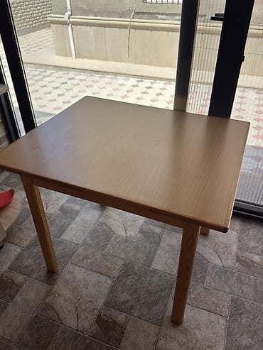 taxt ortuyu: Taxta yemək/iş masası - Material: təbii ağac konstruksiya, taxta — 1