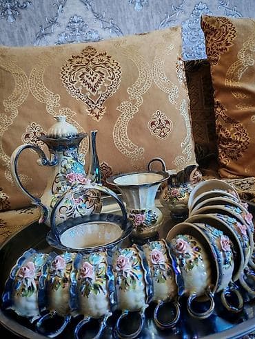 Çay dəsti, rəng - Bej