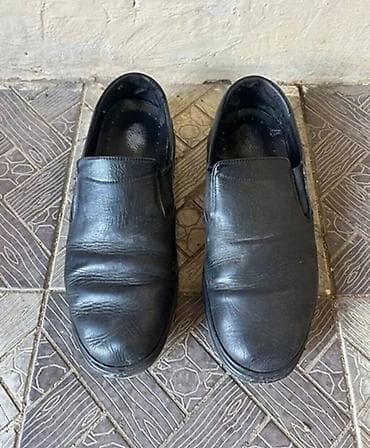 Ayaqqabılar: Məhsul: Kişi slip-on dəri ayaqqabısı - Rəng: qara - Model: klassik — 3