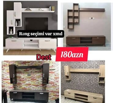 dolablar: Yeni, Düz TV altlığı, Polkalı, Taxtalı, Azərbaycan — 10
