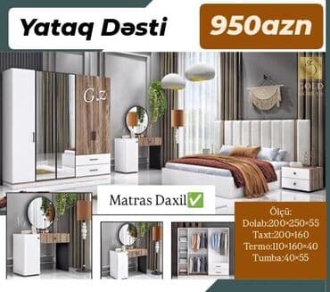 *Yataq Dəsti 950AZN* *✔️İstehsal Rusiya Laminat 18/lik qalınlıqda*