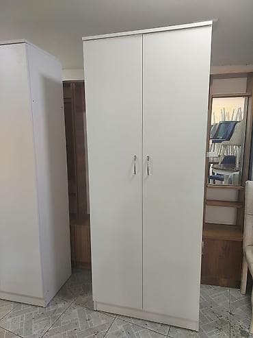 2 qapılı, Ağ, Digər material, Açılan, Düz dolab