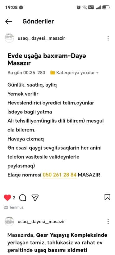 daye iş elanları sumqayıt: Dayələr — 1