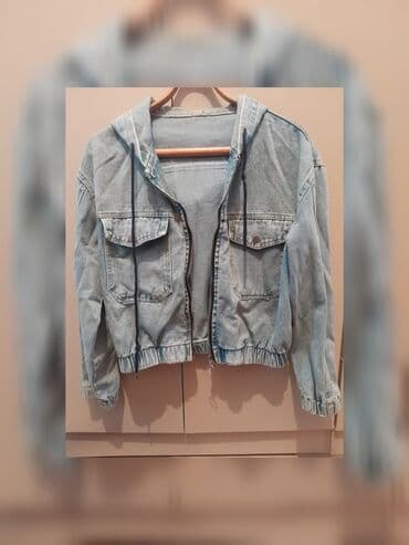 женские укороченные джинсы: Cins kurtka, XS — 2