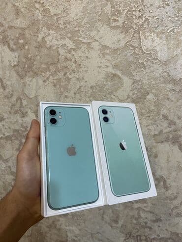 домашний телефон: IPhone 11, 64 ГБ, Зеленый, Face ID — 1