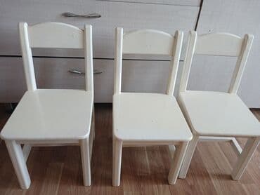 детский компьютерный стул: Uşaq üçün stullar, ağ rəng, taxtadandır. Qiyməti 12 azn — 2